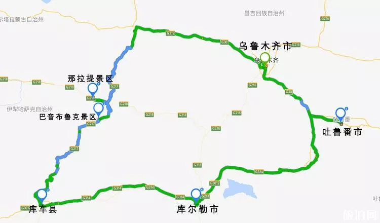 新疆自駕線路圖 新疆租車攻略