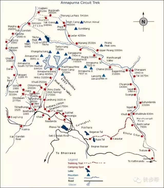尼泊爾act徒步線路圖 尼泊爾act徒步怎么走