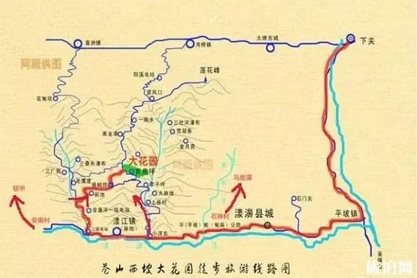 蒼山西坡大花園旅游路線圖 附游玩攻略